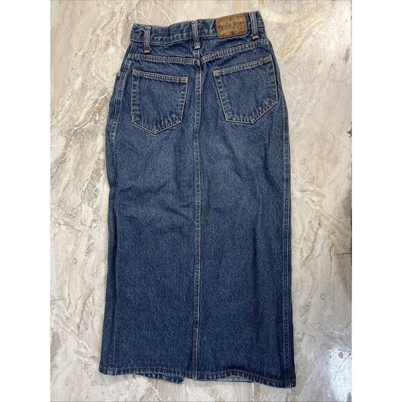 Vintage Denum Jeans Denim Jean Skirt Buttons Size 8 - Picture 6 of 7